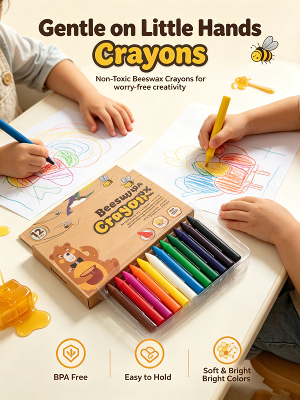 12 colors Beewax crayon
